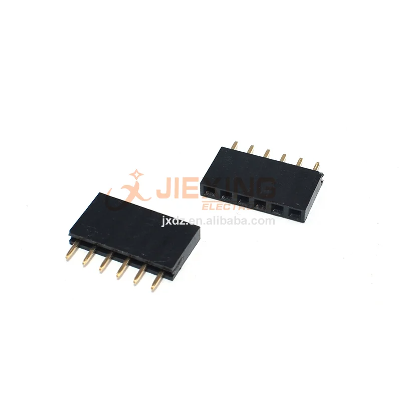 2.54mm 1*6pin Female Pin Header 6pin 1x6p Pcb Spacer Straight Pin