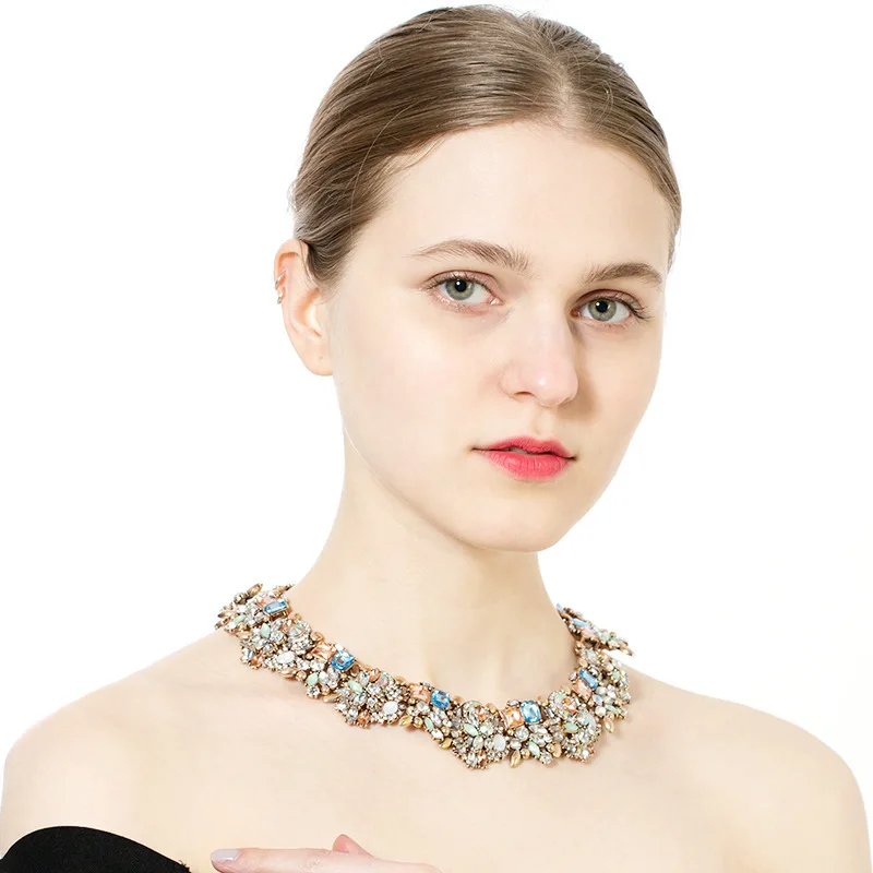 Luxury Crystal Gemstone Necklace - Women's Jewelry