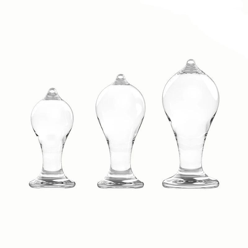 Solid Glass Anal Plug Manual Anal Dilator Enema Device