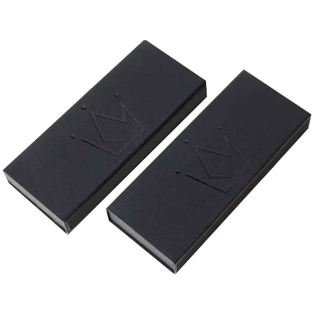 Personalized Black Matches in Matchbox with UV Coating Matt Lamination Embossing Custom Large Gift Packaging