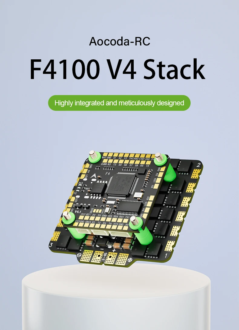 F4100 V4 FPV Drone Stack 100A AM32 ESC 8S Ready STM32F405 ICM42688P for DJI O3 Large FPV Drone H2c0953b2e7244d2cab8da7d59775537dA