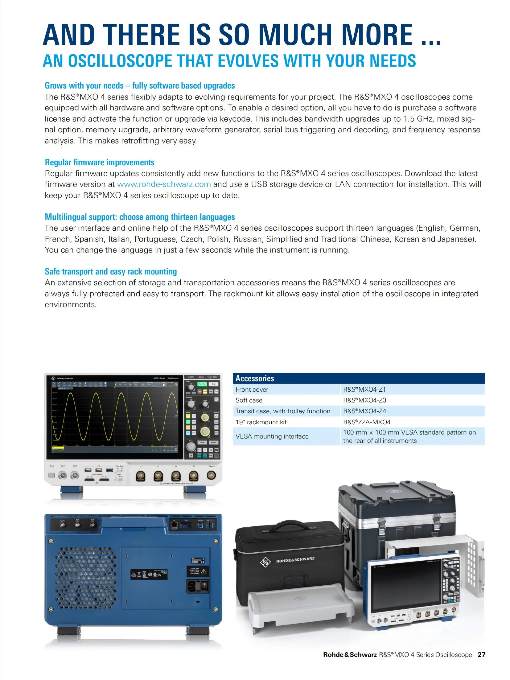 R&s Mxo 4 Oscilloscope 500 Mhz To 1.5 Ghz 4 Channels 5 Gsample/s R&s