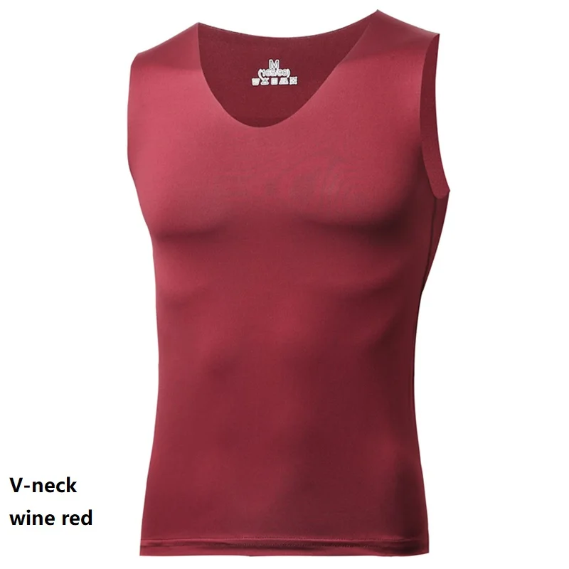 LYX001 Chaleco ajustado de seda de hielo sin costuras para hombre