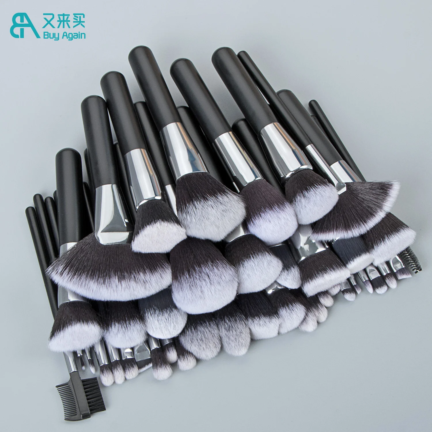 Drop Shipping Product Private Label Wood Handle Full Makeup Brush Set