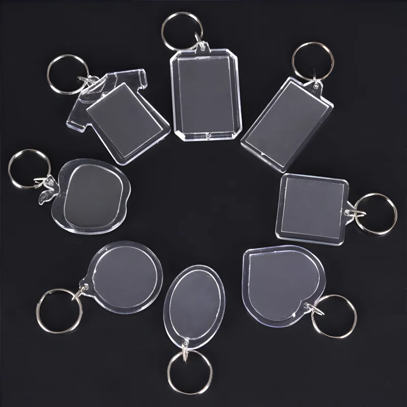 Custom Acrylic Photo Keychain Personalized Clear Picture Frame Keyring Gifts Artwork Souvenirs