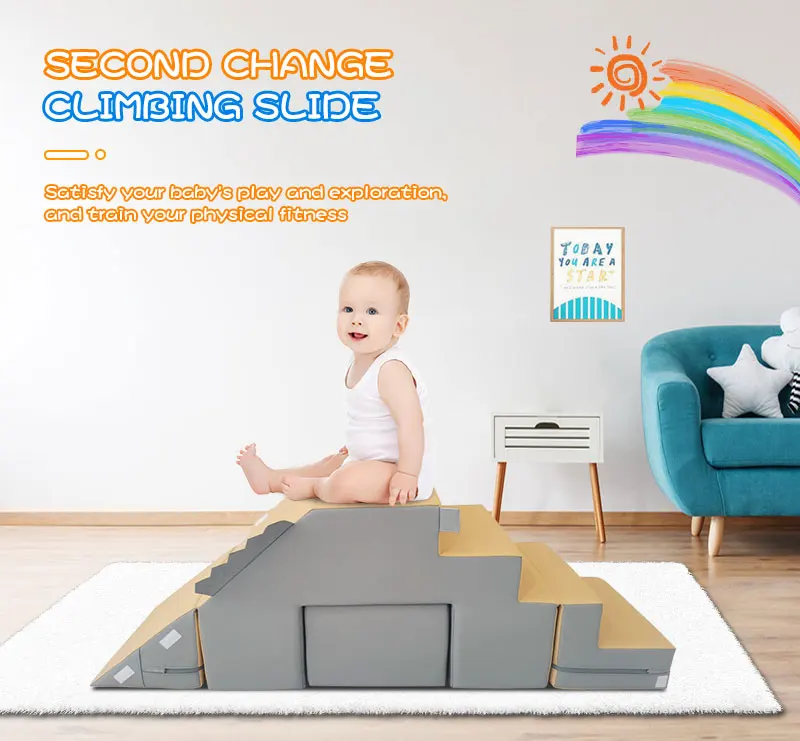 Children Multi-functional Multiform Desk Sofa Chair Kids Softplay ...