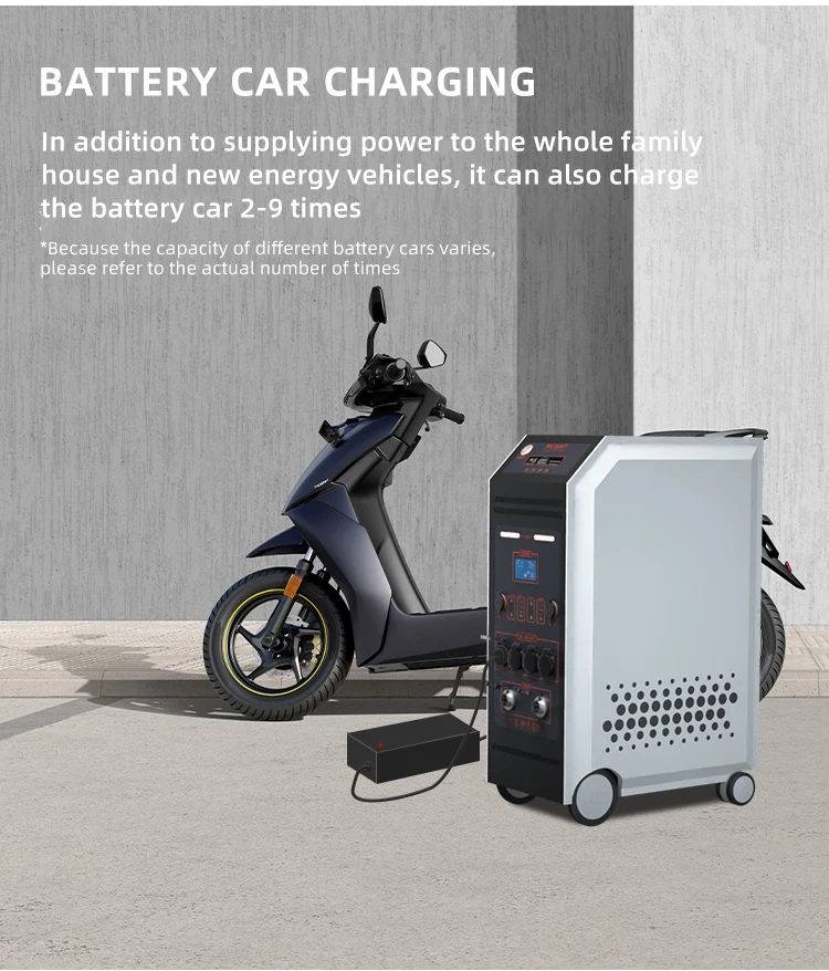 6000w Home Outdoor Storage 2in1 Application Portable Solar Generator