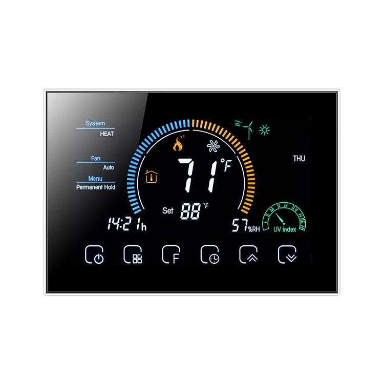 Tuya wireless WiFi heat pump thermostat weekly programming digital room touch screen boiler controller