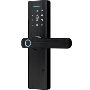 Tuya Wifi Qr Code Handle Electronic Digital Biometric Fingerprint Smart Door Lock
