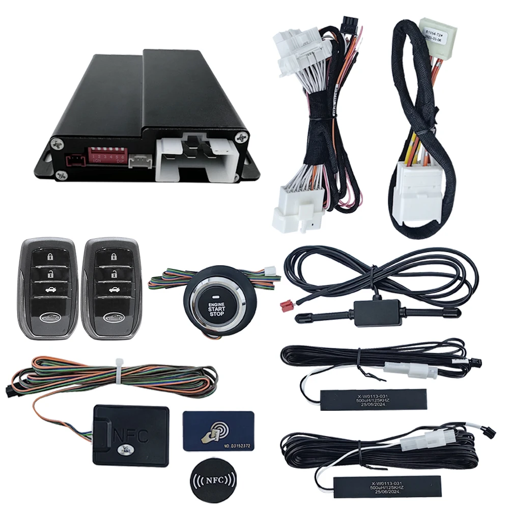 OVI CANBUS PKE Keyless Entry Remote Car Starter Car Alarm Remote Ignition for Toyota Prado Push Start System OBD Plug and Play