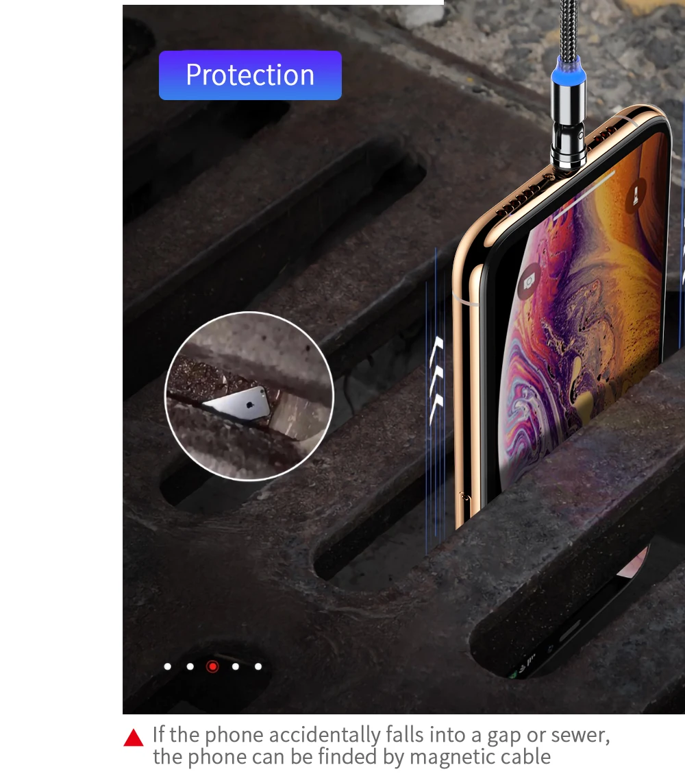 Горячая Распродажа C02 светодиодный индикатор 3 в 1 Магнитный кабель для быстрой зарядки вращающийся магнитный всасывающий кабель передачи данных