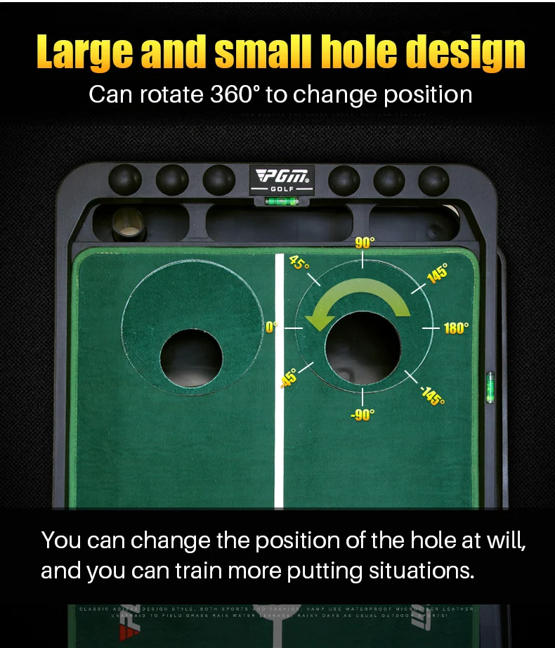 Pgm Slope Adjustable Black Plastic Frame Carpet Golf Putting Mats