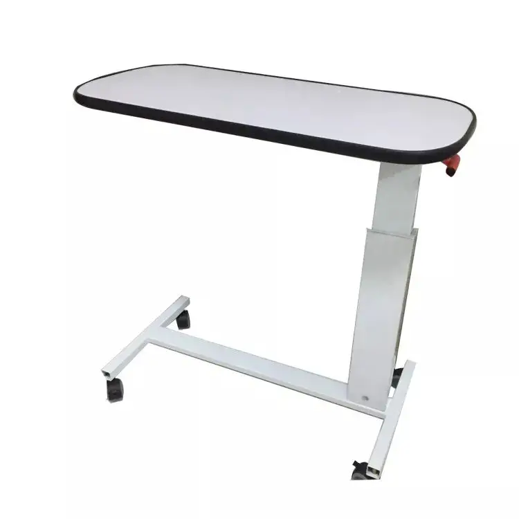 Hospital Eating Overbed Table With Plastic Table Border Buy Overbed