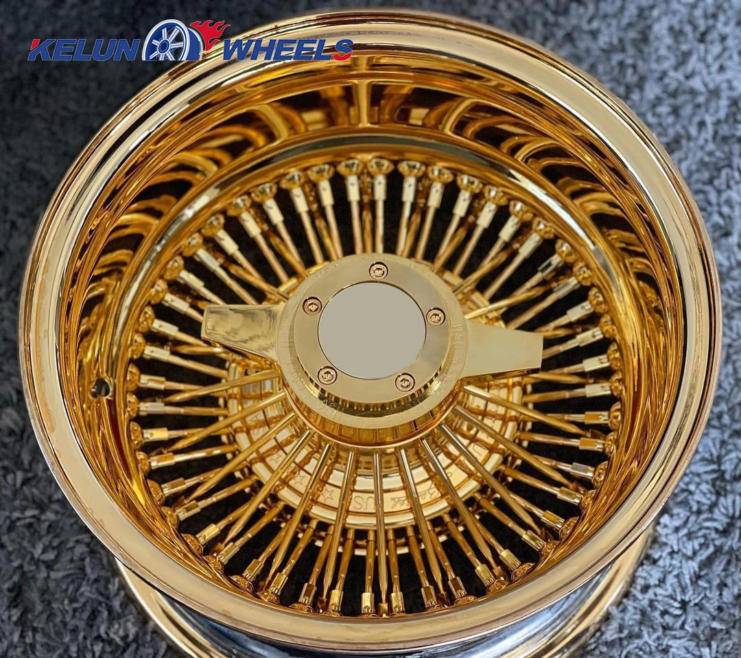 ローライダー 13x7 レブ 100 クロスレーススポーク オールゴールド 