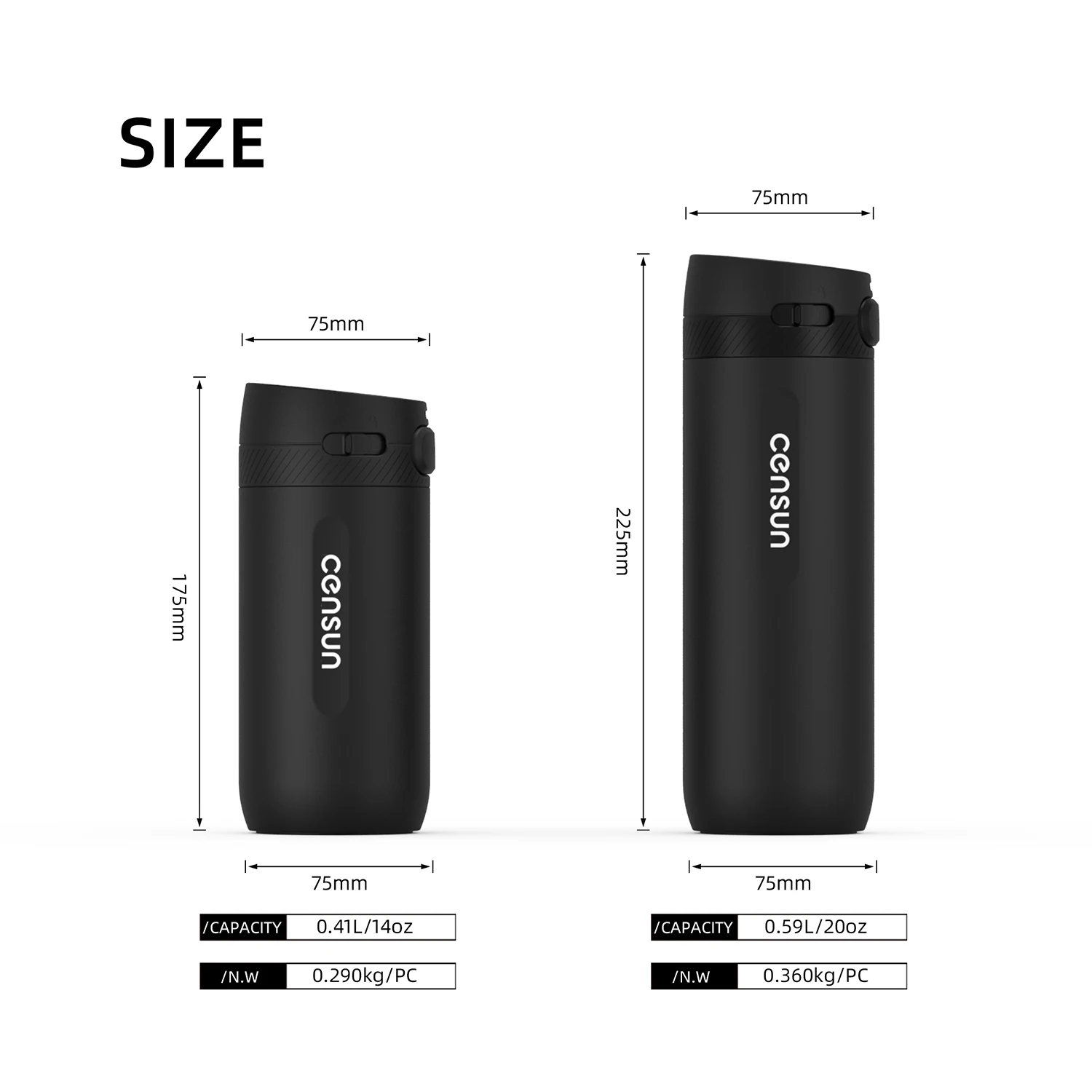 New Design Trigger Action Custom Logo Stainless Steel Vacuum Insulated Thermal Mug