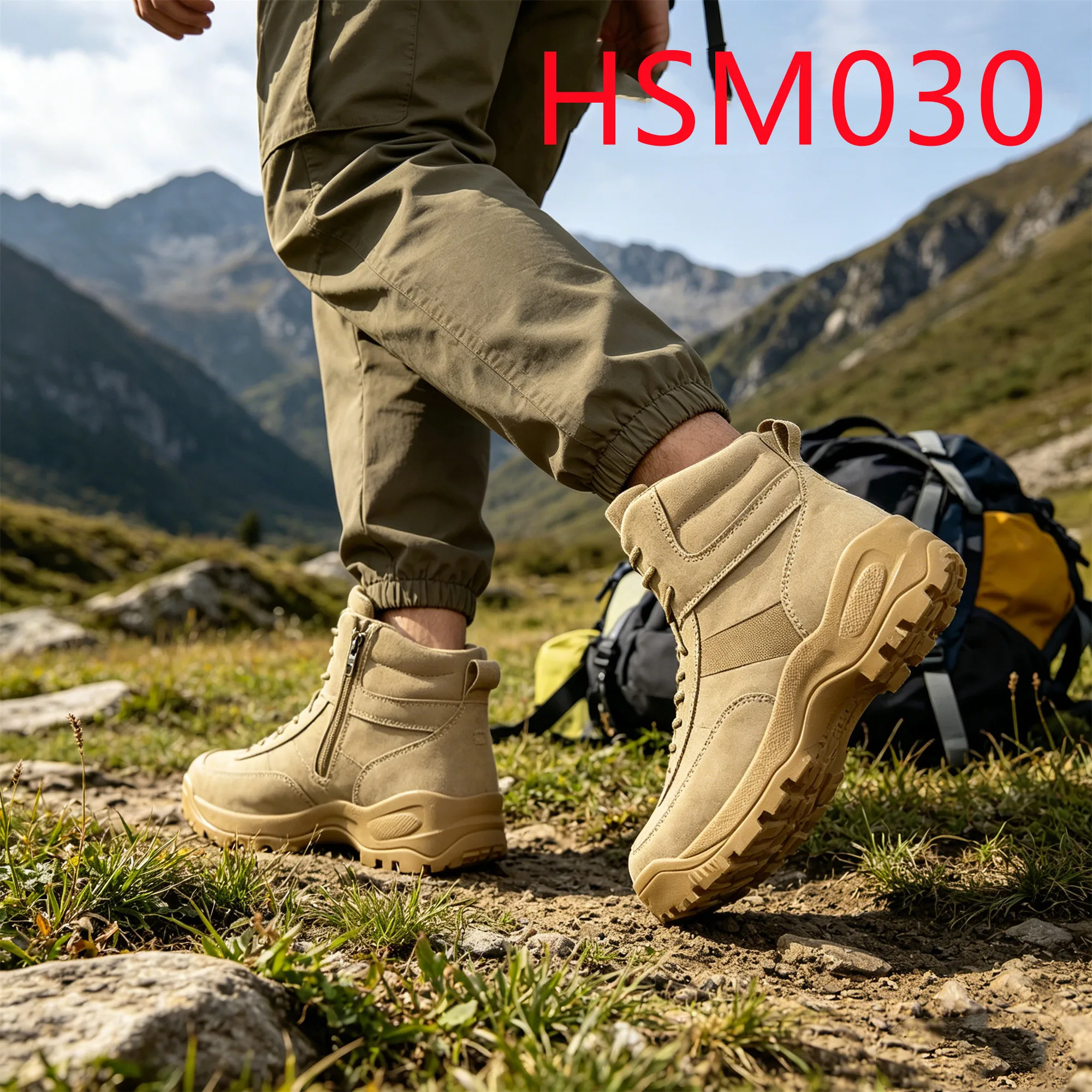 HY,Middle East Hot Selling 4 Inch Training Tactical Boots With Zip Camping Trips Anti-shock EVA+Rubber Sole Desert Boots HSM030