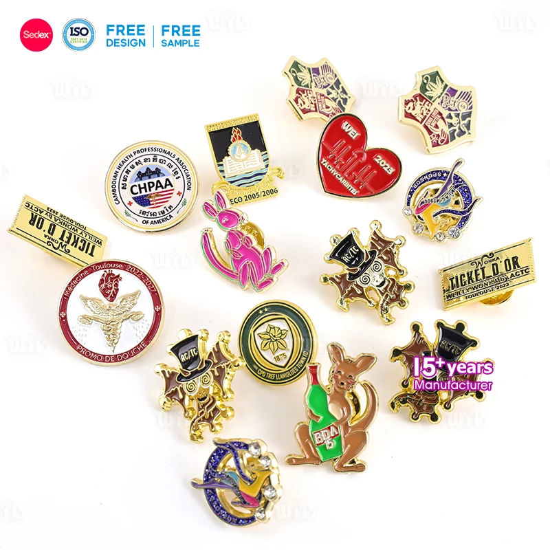 Wholesale Custom Hard Soft Enamel Pins Design Your Own Personalized Anime Cartoon Cute Logo Lapel Pins Cool Funny Bulk Badge