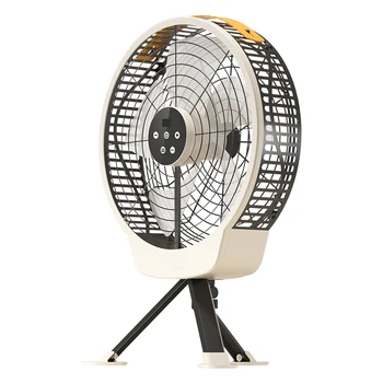 Rechargeable Outdoor Floor Fan 12'' Portable Battery Operated Steel Framework Material Fan