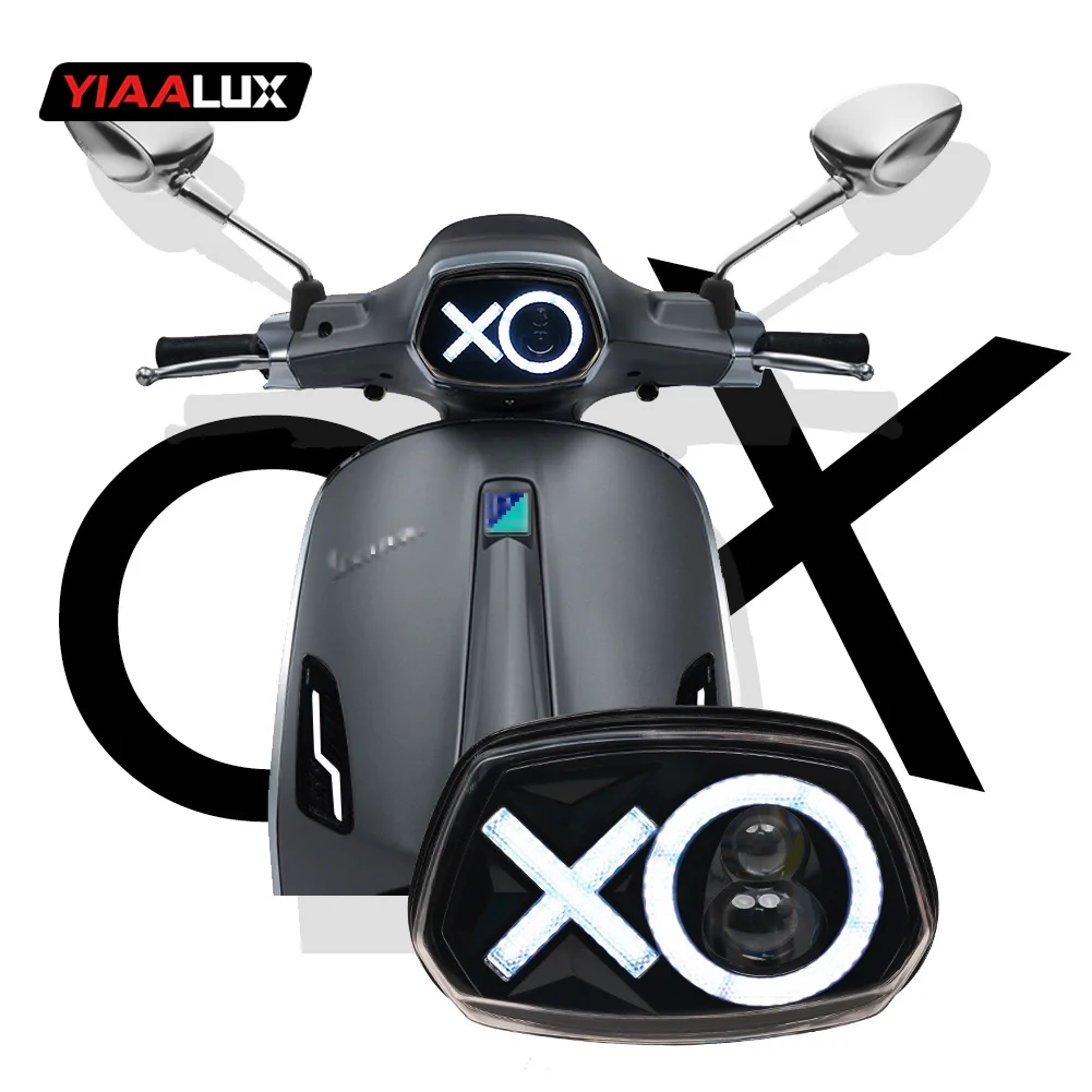 YIAALUX SPHL-XO Motorcycle LED XO Headlight with Hi/Lo Beam for Vespa Sprint headlight