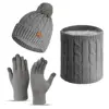 Heather gray diamond twist knit 3pc set