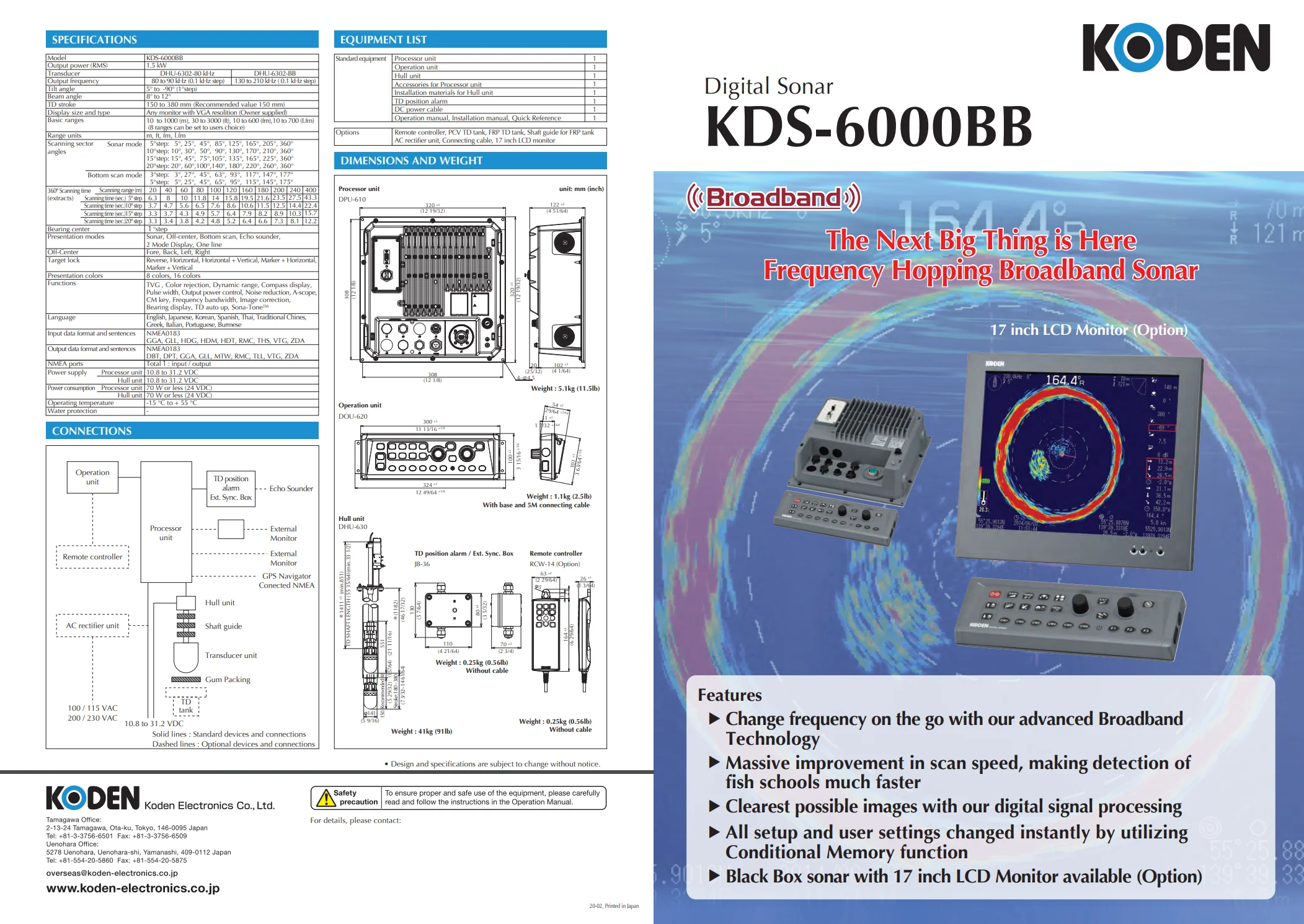 Marine Electronics Maritime Navigation Communication Koden Kds6000 Bb
