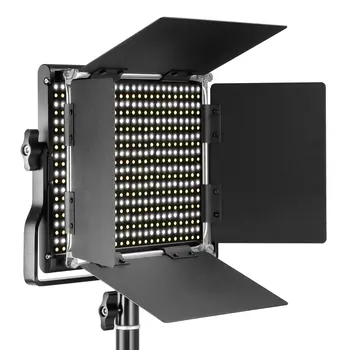 Neewer 3200-5600K Us/EU Plug Dimmable Bi-Color 660 LED U Bracket Barndoor Video Light CRI 95for Studio/Youtube/Photography/Video