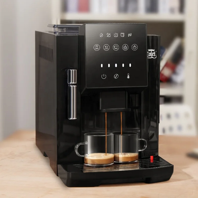 【リューム】 卸売プロフェッショナルコーヒーマシン自動ホットミルク温水スチームラテカプチーノロングコーヒーエスプレッソコーヒーマシン