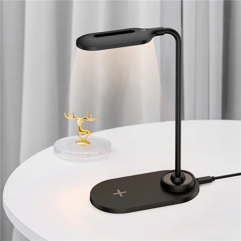 HT-12 Color LED Desk Lamp Built-in 15W Wireless Charger for Students Table Lamp Creative New Product