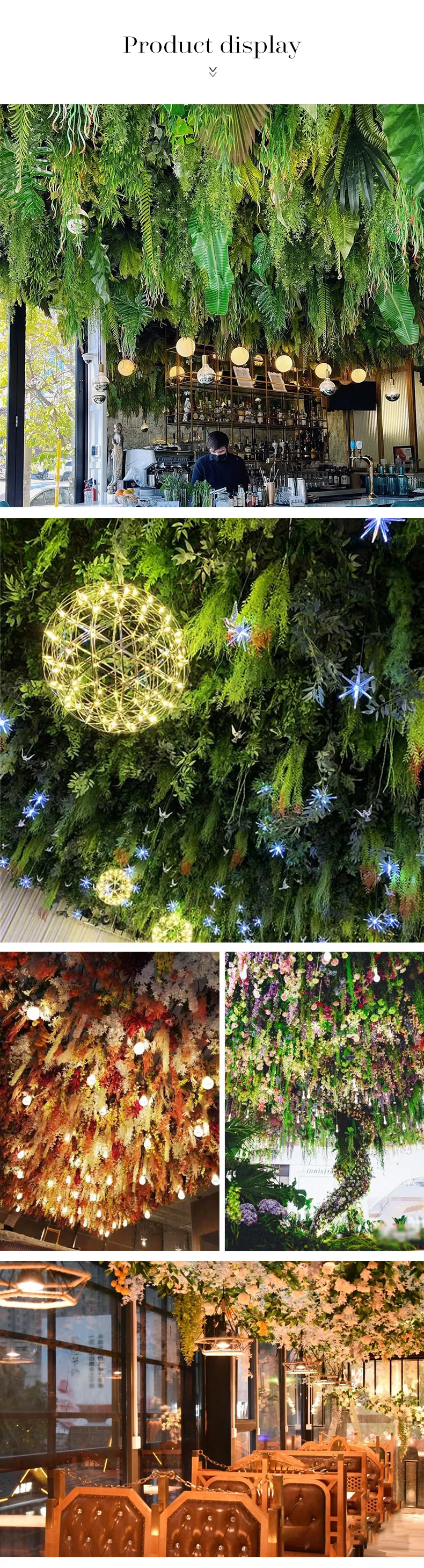 Modern Design Restaurant Green Plant Decoration Artificial Plant