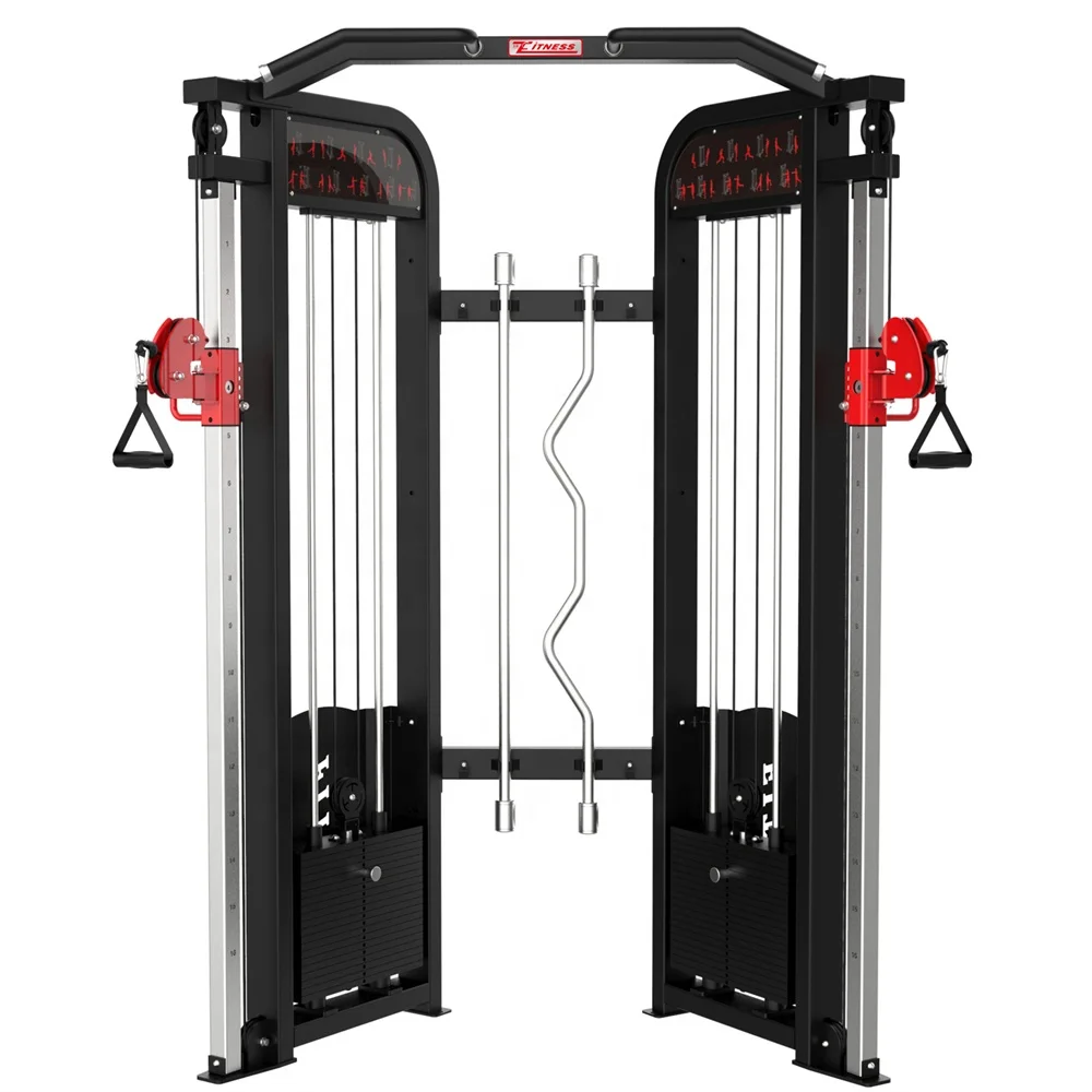 Gym Machine Adjustable Pulley Multi Functional Trainer Strength Training Dual Cable Crossover Functional Trainer Gym Equipment