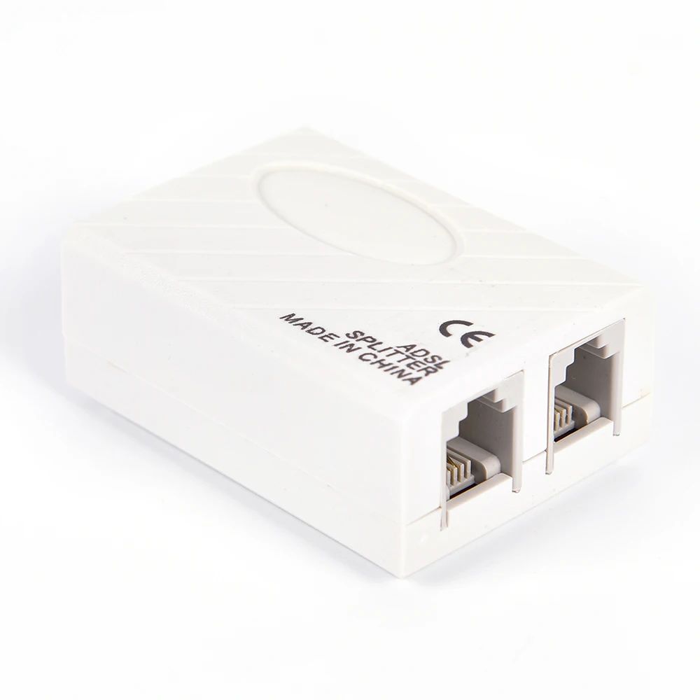 Белый прямоугольник телефон сплиттер ADSL модем фильтр RJ11