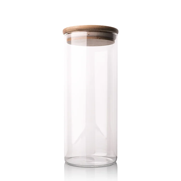 Household clear Glass Food Storage Jars Food Nut Storage Jar