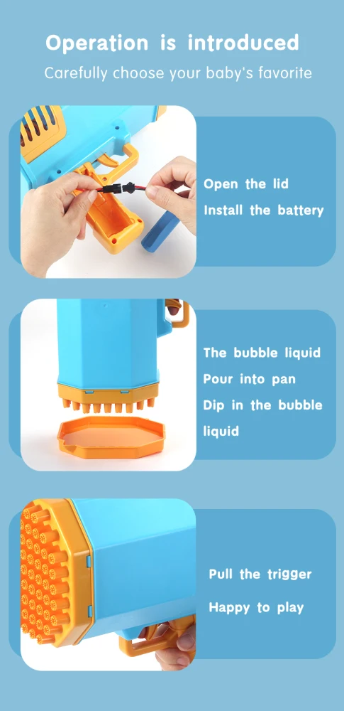 Top-Selling E-Commerce 69 Holes Bazooka Bubble Gun Rechargeable Battery Soap Bubble Machine for Adults and Children