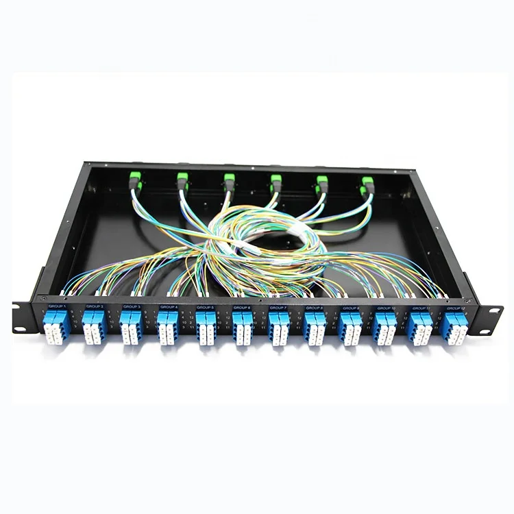 OS2 Rack mount FDB FTB Light gray color SC simplex 96F Full loaded Optical fiber terminal box fiber distribution box patch panel