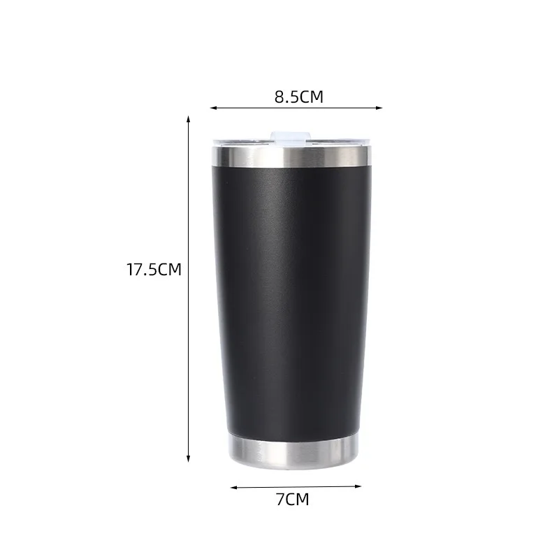 20oz Double Wall Stainless Steel Vacuum Tumbler Mug Reusable Insulated Drink Cup For Iced Coffee Hot Tea Outdoor Wholesale OEM with Custom Logo