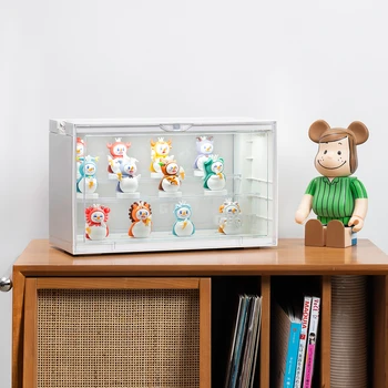 Best Selling Foldable Pp Plastic Resin Doll Display Organizer Display Storage Case