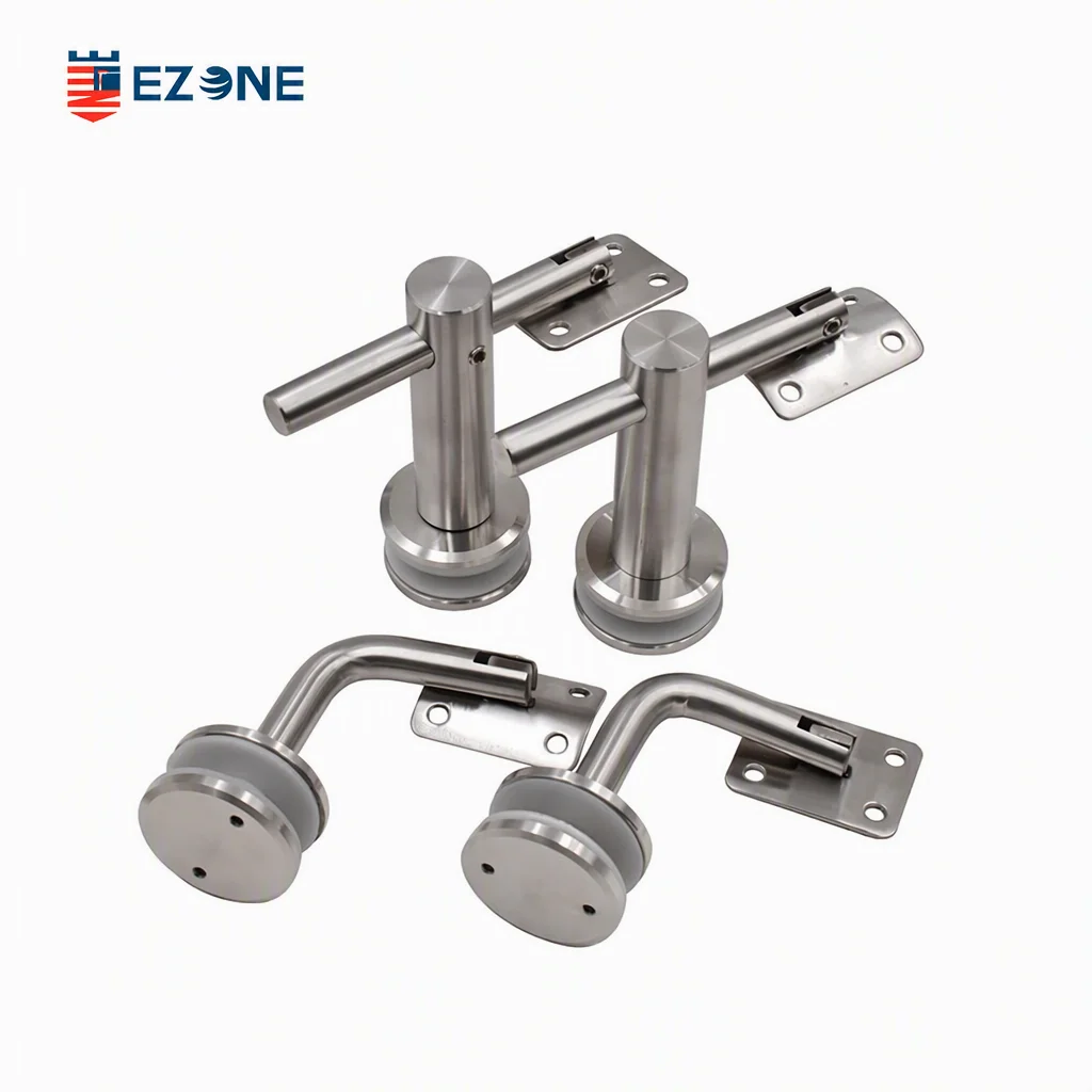 EZONE Modern Stainless Steel Glass Support Handrail Bracket Wall-Mounted for Balcony Staircase Railing Durable Eco-friendly