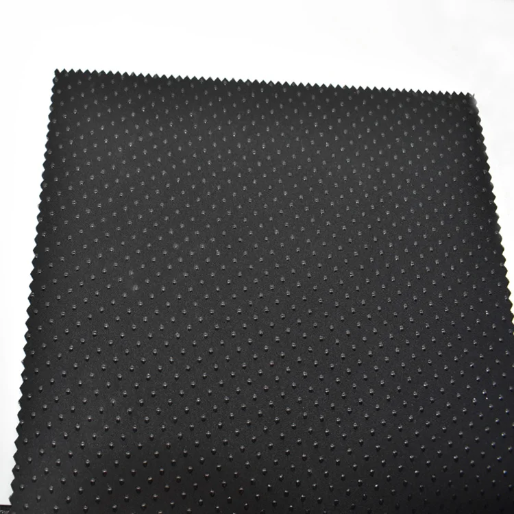 Оптовая продажа, нескользящий Силиконовый неопреновый лист в горошек с черной нейлоновой или полиэфирной тканью для перчаток