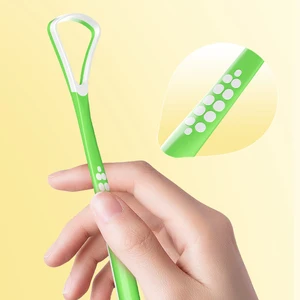 Daily Care Mouth Hygiene Care Fresh Breath Plastic Reusable Tongue Scraper Personal Use Tongue Cleaner for Adult Dental Care