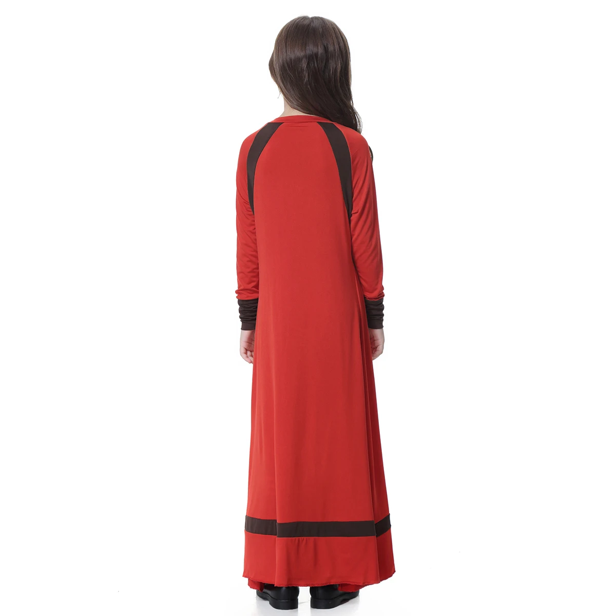 Abaya-vestido árabe para niños y niñas, caftán largo, ceñido