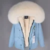 Beige Fur+Blue coat
