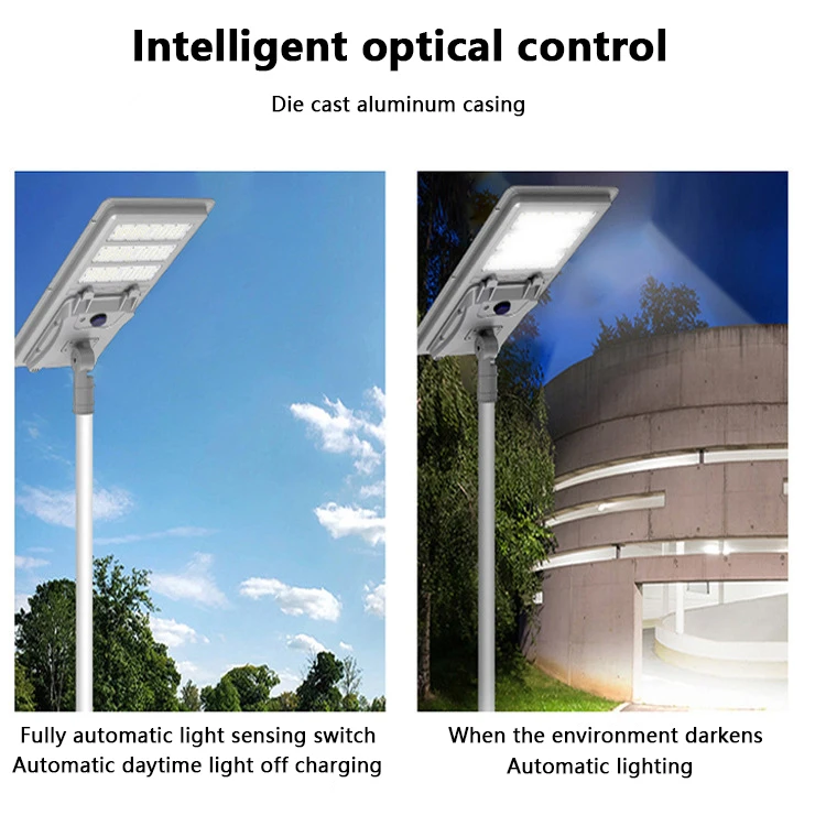 300W 400W 500W Solar Powered LED Street Light Remote Control Light Control IP65
