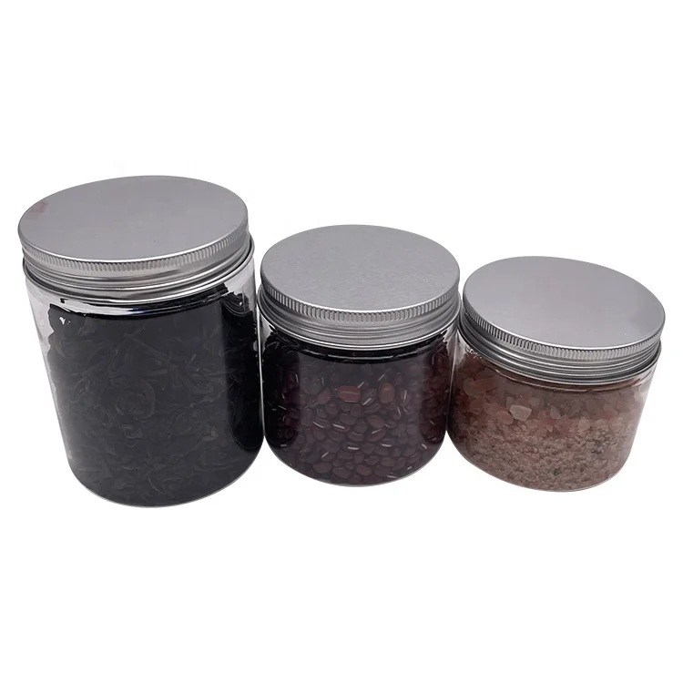 50ml 100ml 200ml 300ml 400ml 500ml PET Container Plastic Jars for Peanut Butter Honey Jams With Screw Top Lid