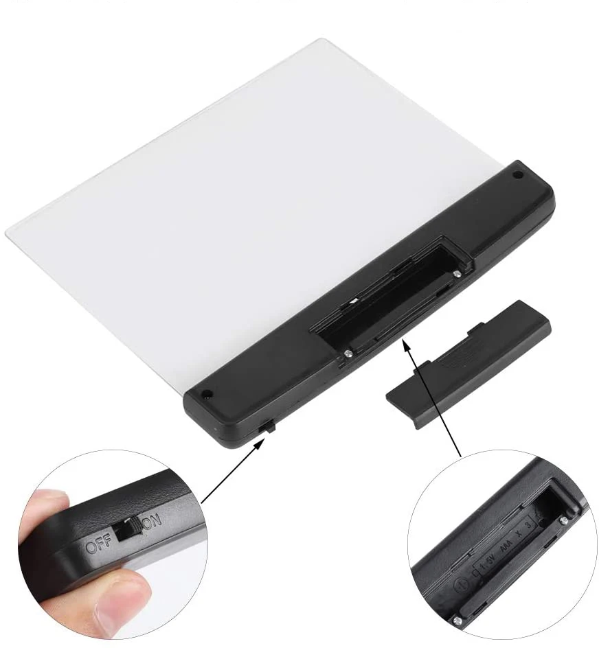 VCAN панель для чтения ночью, сухая батарея, высокое разрешение, оргстекло, светодиодная подсветка, плоская лампа для чтения книг