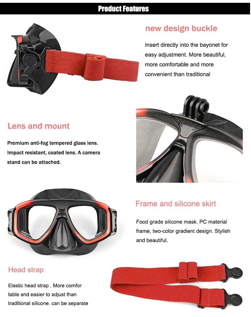 New Arrival dry snorkel mask set diving snorkel equipment freediving spearfishing mask diving goggles snorkel gear supplier