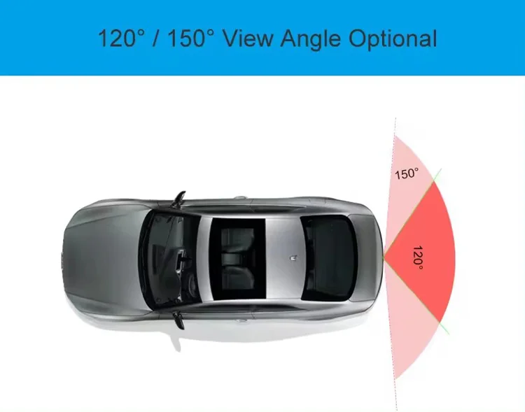 Stainless Steel Auto Small Color Wide View Angle Waterproof HD Car Rear View Camera manufacture