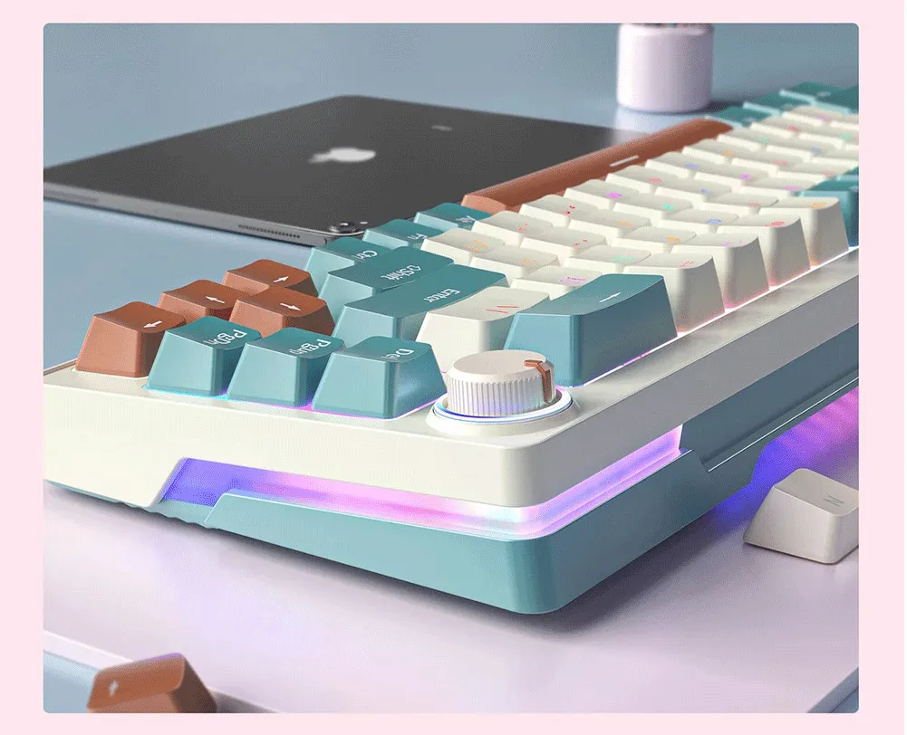 65% Mechanical Keyboard with 68 Keys - RGB Backlit Gaming
