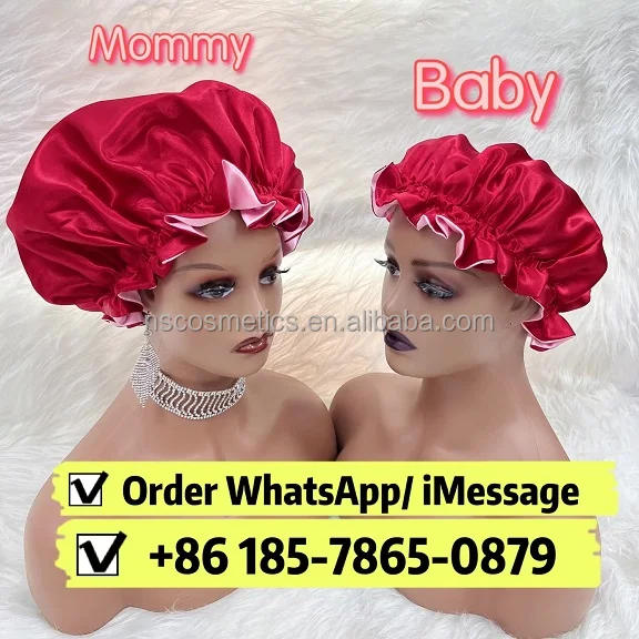 Best Selling Silk Mommy And Me Double Layer Adjustable Band Satin Hair