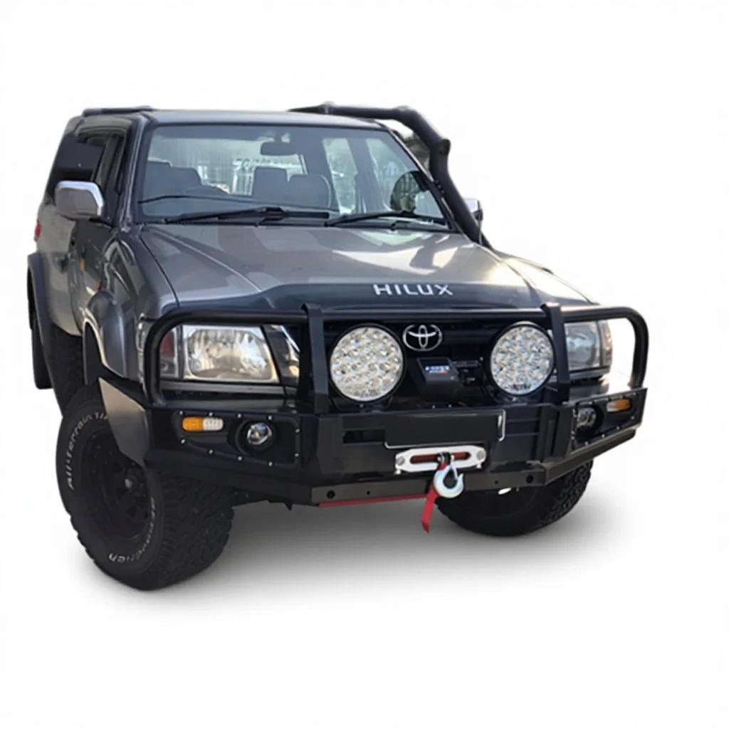 マンX4 ハイラックス 98-04 用 スチール製バンパー - 新品・1年保証