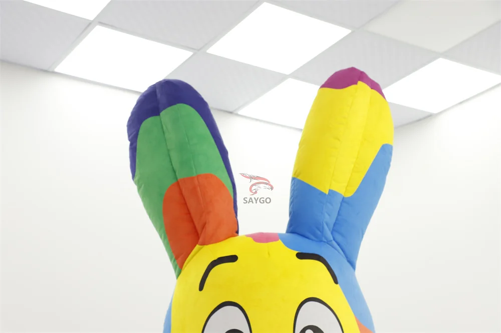 Performance Wear Mascot Costume Rabbit Clothes for Birthday Party Dress 2/2.6m Celebration Events Rental Inflatable Bunny Rabbit